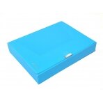 Dėklas - dėžutė dokumentams PANTA PLAST Neon, PP, A4, 55 mm, mėlynos sp.