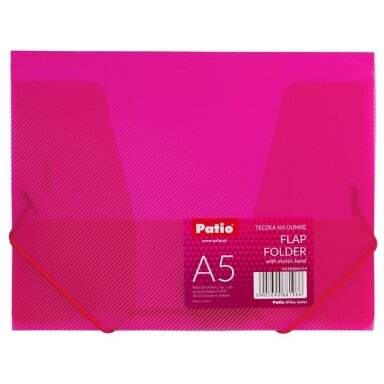 Dėklas dokumentams PATIO su gumele, PP, A5 Dėklas dokumentams PATIO su gumele, PP, A5
