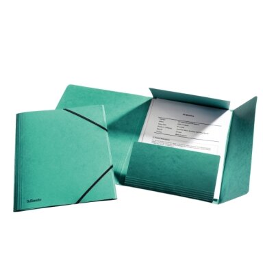 Dėklas dokumentams su gumele ESSELTE, su gumele, kartoninis, A4, žalias Dėklas dokumentams su gumele ESSELTE, su gumele, kartoninis, A4, žalias