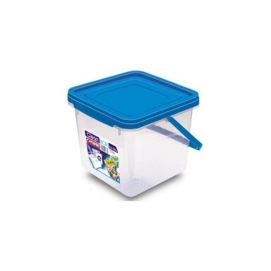 Dėžė CLEAN BOX, su rankena/dangčiu, plastikas, 6,3 l, 24,6 x 23,9 cm, H 18,7 cm, vnt
