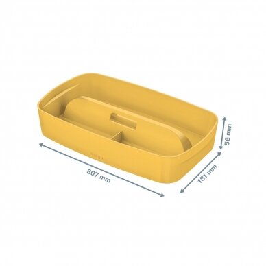 Dėžutė daiktams Cosy L:MyBox su skyriais, maža, geltonos sp.