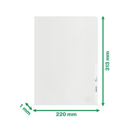 Dėklas dokumentams Leitz Recycle CO2 Neutral, A4, L formos, (pak. -25vnt.), matinės sp. 1 Dėklas dokumentams Leitz Recycle CO2 Neutral, A4, L formos, (pak. -25vnt.), matinės sp. 1