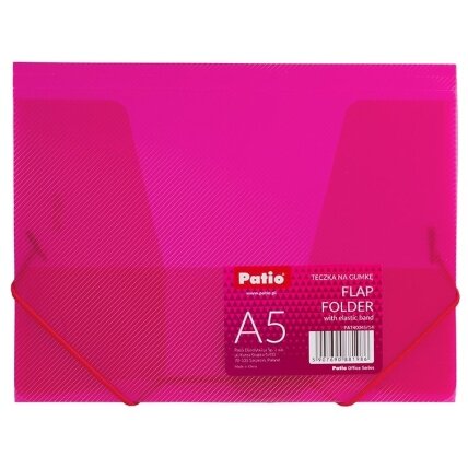 Dėklas dokumentams PATIO su gumele, PP, A5 Dėklas dokumentams PATIO su gumele, PP, A5
