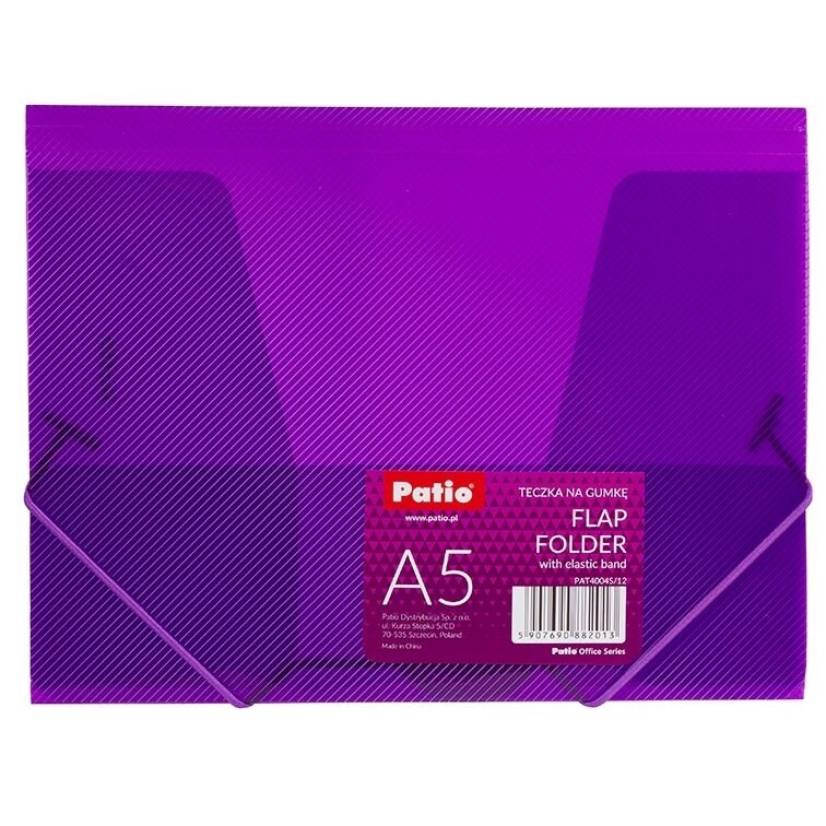 Dėklas dokumentams PATIO su gumele, PP, A5