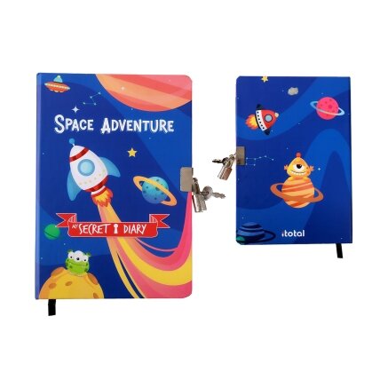 Dienoraštis Itotal Space Adventure, A5, su spynele Dienoraštis Itotal Space Adventure, A5, su spynele