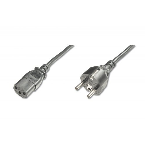 Digitus Maitinimo kabelis, CEE 7/7 (Type-F) - C13 M/F, H05VVF3G 0.75qmm, 1.2 m, Black
