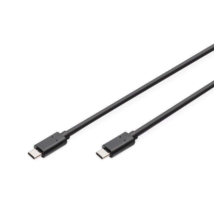 Digitus AK-300138-030-S USB-C Kabelis, USB-C 2.0 Male į USB-C 2.0 Male, 3 m, Juoda