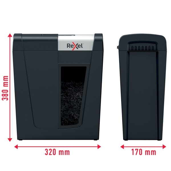 Dokumentų naikiklis Rexel Secure MC4, Whisper-Shred™, P-5, 2x15mm, 14L 3