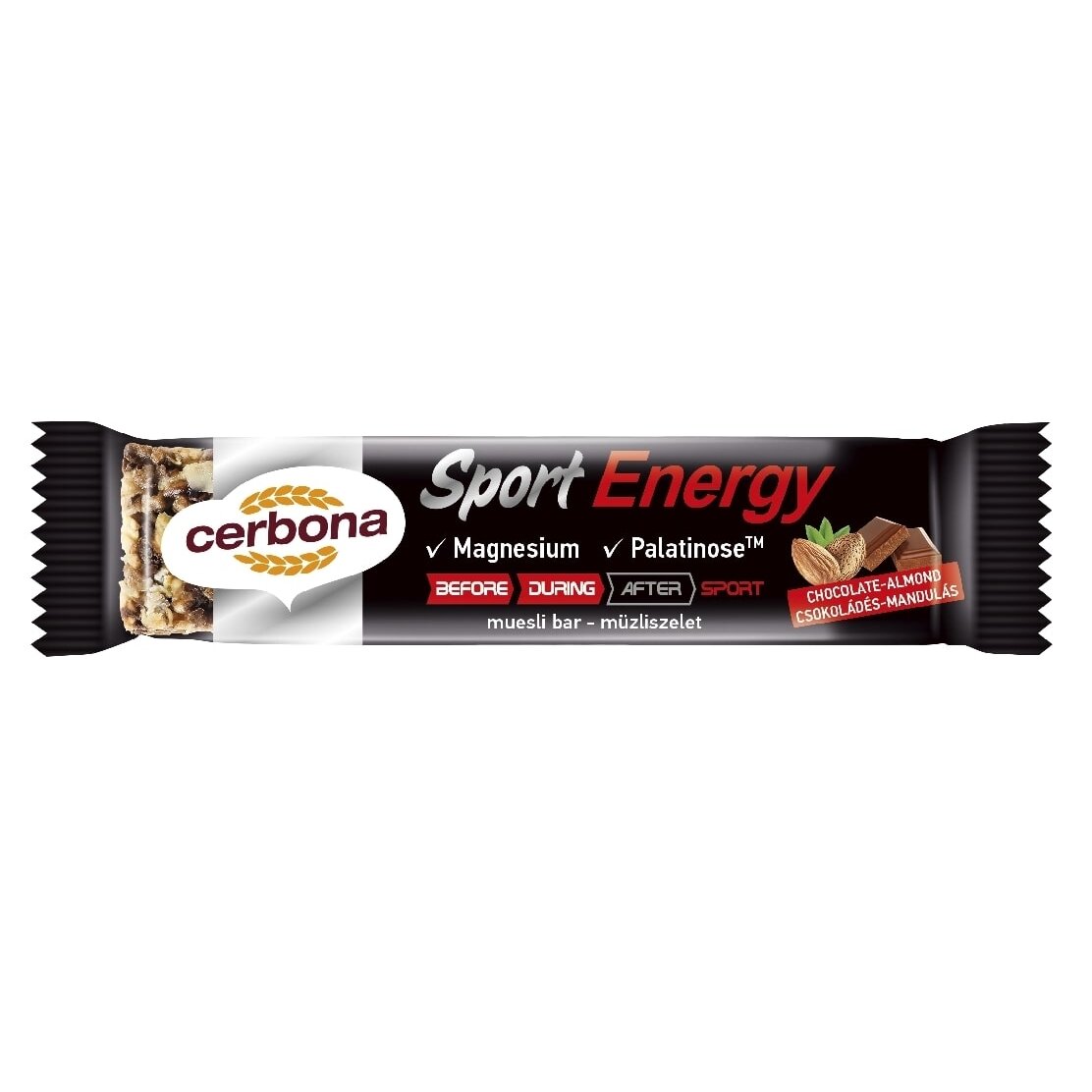 Dribsnių batonėlis CERBONA Sport Energy,  su sėklomis, vaisiais ir magniu, 35g