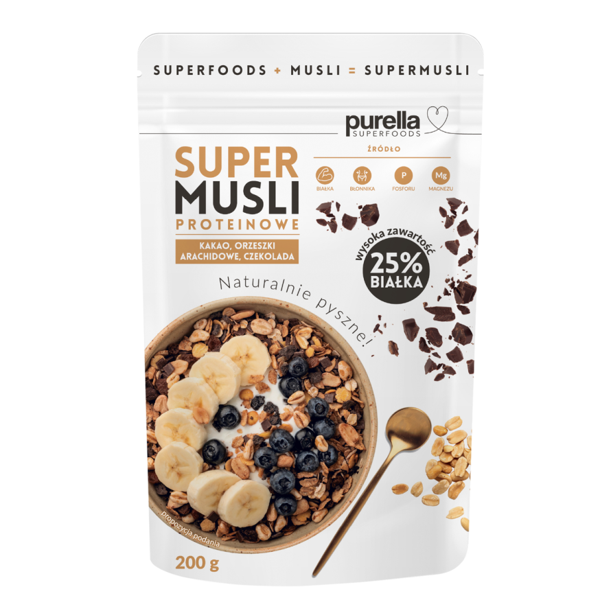 Dribsniai PURELLA, su kakava, riešutais ir šokoladu, 200 g