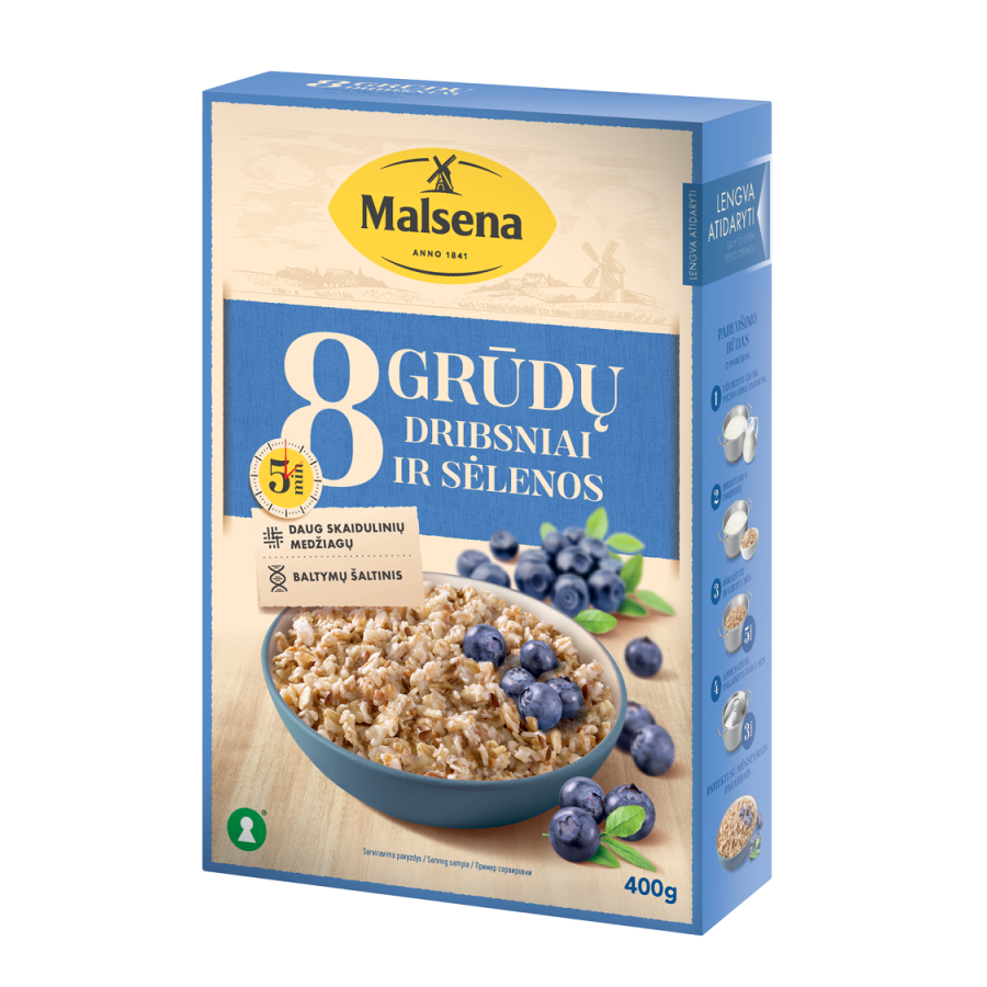 Dribsniai MALSENA, 8 grūdų, 400 g
