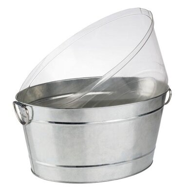 Dubuo buteliams Metal, ovalus, metalas/PVC, 11 l, 40 x 28 cm, H 22 cm, vnt Dubuo buteliams Metal, ovalus, metalas/PVC, 11 l, 40 x 28 cm, H 22 cm, vnt