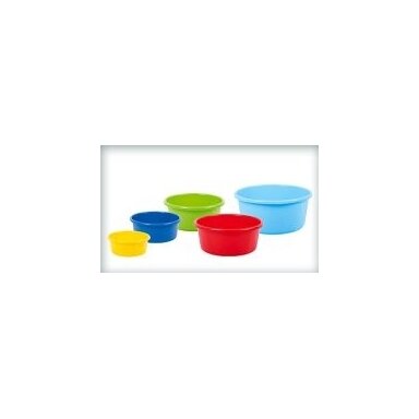 Dubuo, įvairių spalvų, plastikas, 4,5 l, D 26,8 cm, H 11,3 cm, vnt Dubuo, įvairių spalvų, plastikas, 4,5 l, D 26,8 cm, H 11,3 cm, vnt