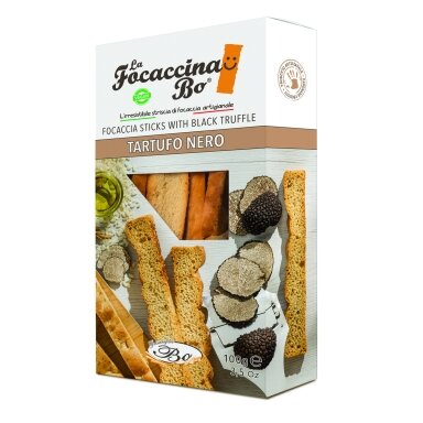 Duonos lazdelės FOCACCINA, Al Tartufo, su triufeliais, ryžių aliejumi, 100 g