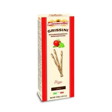 Duonos lazdelės GRISSINI, picos skonio, 125 g