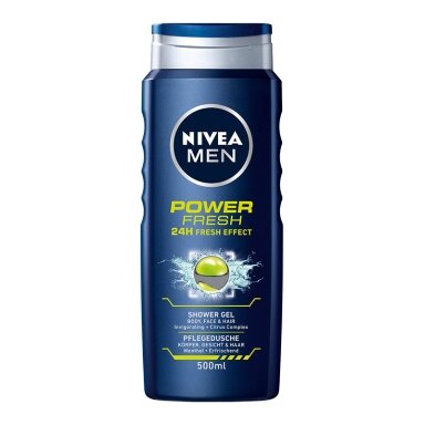 Dušo želė NIVEA Men, Power Fresh, 500 ml