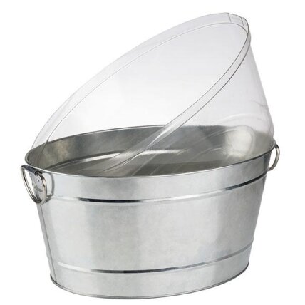 Dubuo buteliams Metal, ovalus, metalas/PVC, 11 l, 40 x 28 cm, H 22 cm, vnt Dubuo buteliams Metal, ovalus, metalas/PVC, 11 l, 40 x 28 cm, H 22 cm, vnt
