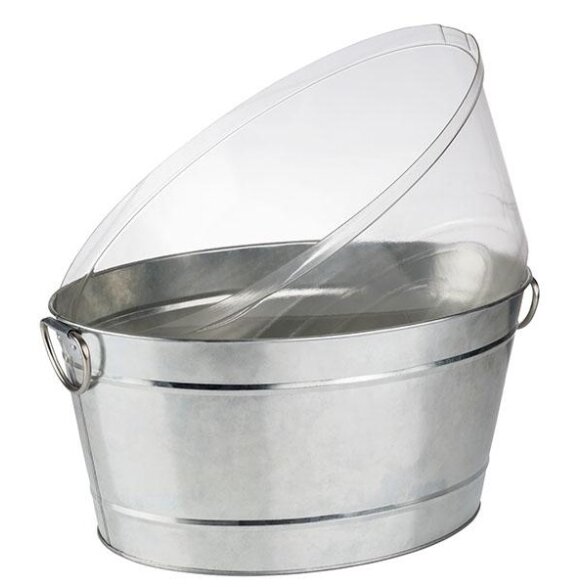 Dubuo buteliams Metal, ovalus, metalas/PVC, 11 l, 40 x 28 cm, H 22 cm, vnt Dubuo buteliams Metal, ovalus, metalas/PVC, 11 l, 40 x 28 cm, H 22 cm, vnt