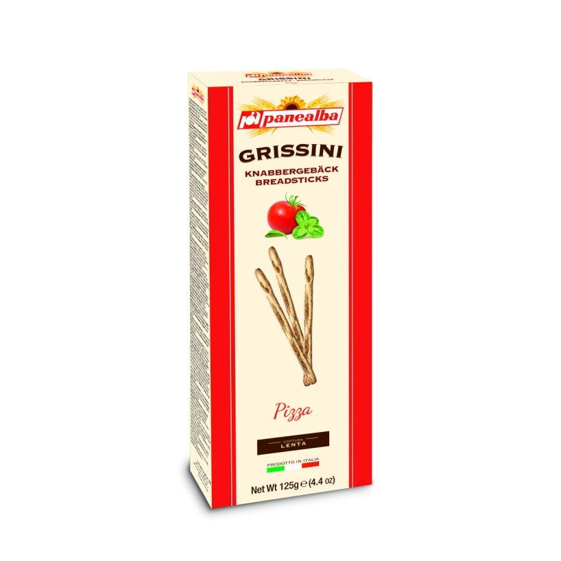 Duonos lazdelės GRISSINI, picos skonio, 125 g