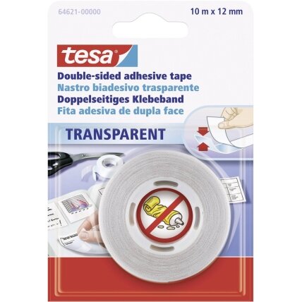 Dvipusė lipni juosta TESA, 10mx12mm Dvipusė lipni juosta TESA, 10mx12mm