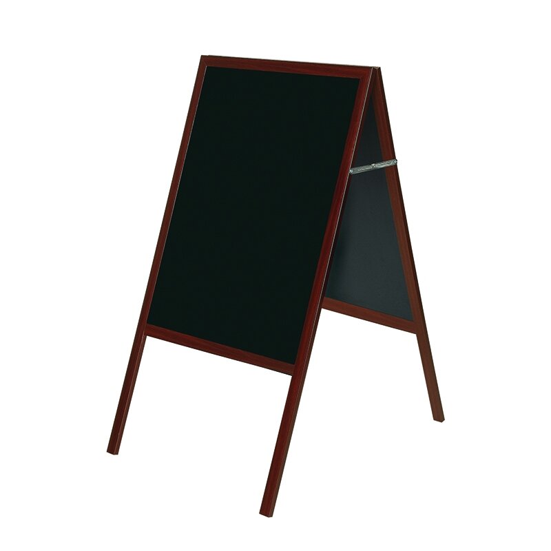 Dvipusė pastatoma kreidinė lenta BI-OFFICE 60x90, 120 cm aukštis, juodas rėmas, juoda lenta Dvipusė pastatoma kreidinė lenta BI-OFFICE 60x90, 120 cm aukštis, juodas rėmas, juoda lenta