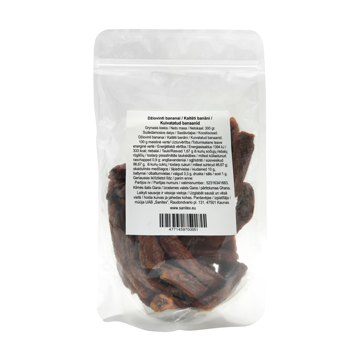 Džiovinti bananai, 300 g