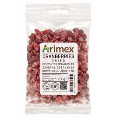 Džiovintos spanguolės ARIMEX, 100 g