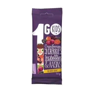Džiovintų uogų mišinys 1GO Kids, 50 g