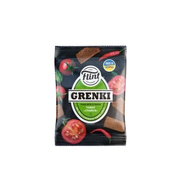 Džiūvėsėliai FLINT, ruginiai, aštraus pomidorų skonio, 80 g