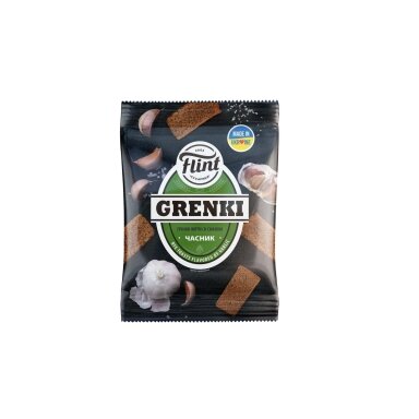 Džiūvėsėliai FLINT, ruginiai, česnako skonio, 80 g
