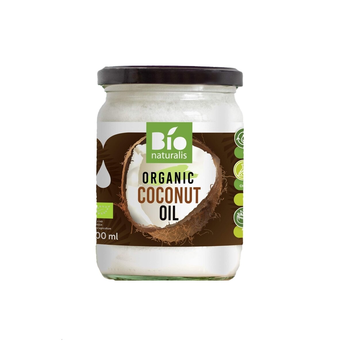 Ekologiškas nerafinuotas maistinis kokosų aliejus BIONATURALIS, 500ml, LT-EKO-001 Ekologiškas nerafinuotas maistinis kokosų aliejus BIONATURALIS, 500ml, LT-EKO-001