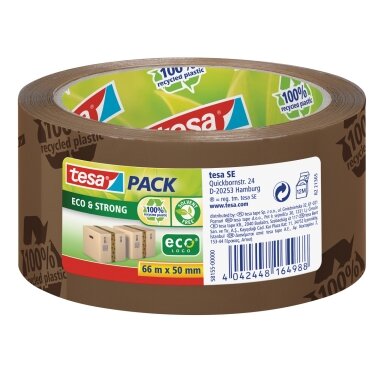 Ekologiška ir stipri pakavimo juosta TESA PACK Eco & Strong, 50mm x 66m, rudos sp. Ekologiška ir stipri pakavimo juosta TESA PACK Eco & Strong, 50mm x 66m, rudos sp.