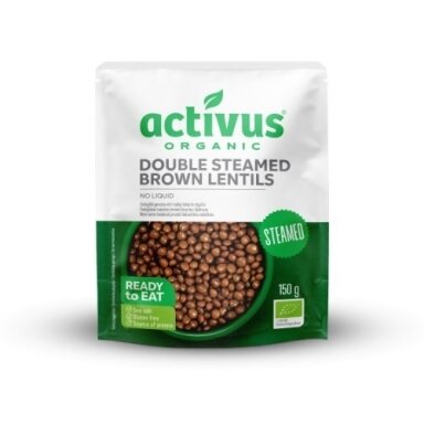 Ekologiški rudieji lęšiai be skysčio ACTIVUS, plast. maišelyje, 150g LT-EKO-001 Ekologiški rudieji lęšiai be skysčio ACTIVUS, plast. maišelyje, 150g LT-EKO-001