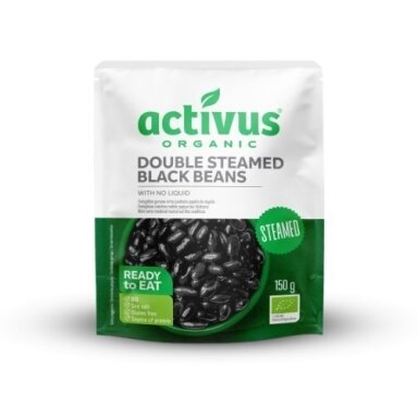 Ekologiškos juodosios pupelės be skysčio ACTIVUS, plast. maišelyje, 150g LT-EKO-001 Ekologiškos juodosios pupelės be skysčio ACTIVUS, plast. maišelyje, 150g LT-EKO-001