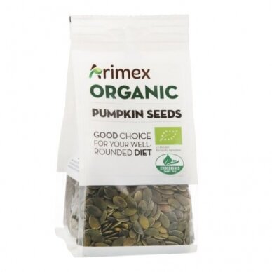 Ekologiškos lukštentos moliūgų sėklos Arimex Organic, 200g