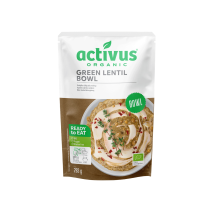 Ekologiškas žaliųjų lęšių troškinys ACTIVUS, 280g, LT-EKO-001 Ekologiškas žaliųjų lęšių troškinys ACTIVUS, 280g, LT-EKO-001