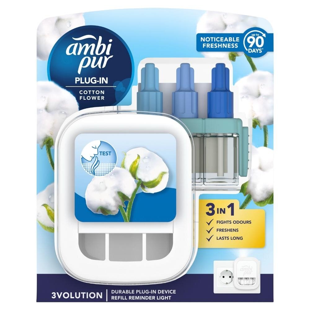 Elektrinis oro gaiviklis AMBI PUR 3Vol Cotton SK, 20ml