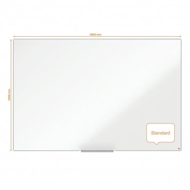 Emaliuota baltoji magnetinė lenta NOBO Impression Pro, 180x120 cm, aliuminio rėmas 3