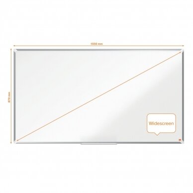 Emaliuota baltoji magnetinė lenta NOBO Premium Plus, plačiaekranė 70",  155x87 cm 3