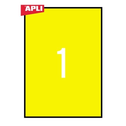 Etiketiniai lipdukai APLI, 210 x 297 mm, A4, 1 lipdukai lape, 20 lapų 1 Etiketiniai lipdukai APLI, 210 x 297 mm, A4, 1 lipdukai lape, 20 lapų 1