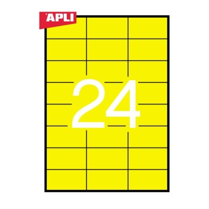 Etiketiniai lipdukai APLI, 70 x 37 mm, A4, 24 lipdukai lape, 20 lapų Etiketiniai lipdukai APLI, 70 x 37 mm, A4, 24 lipdukai lape, 20 lapų