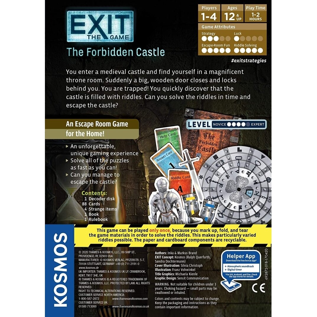 EXIT mokslinis žaidimas The Forbidden Castle  2