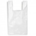 Fasavimo maišeliai su rankenelėmis, 40 / 10 x 65 cm, 25 mk, balti, 100 vnt., 1,6 kg