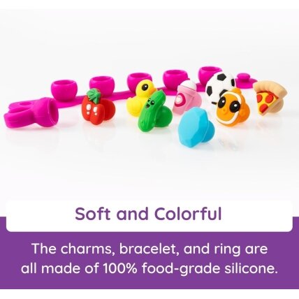 Fat Brain Toys Plip Charms silikoninė apyrankė - turkio 1 Fat Brain Toys Plip Charms silikoninė apyrankė - turkio 1
