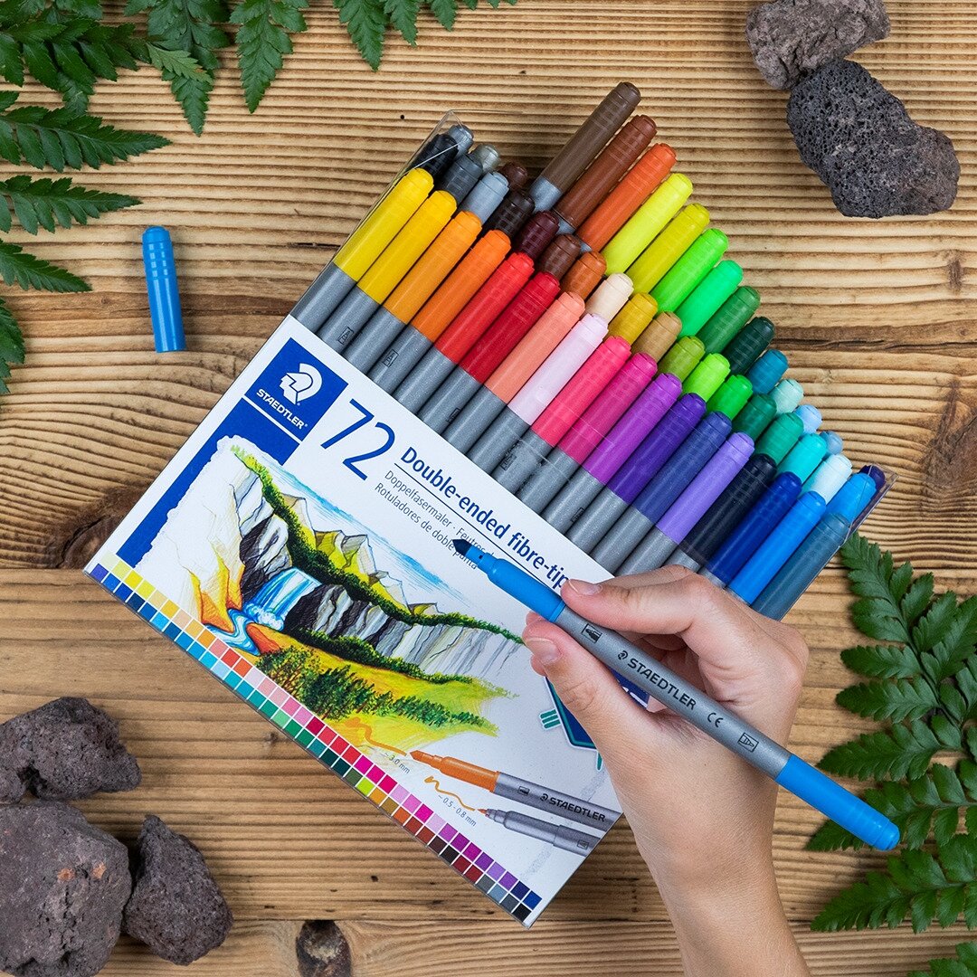 Flomasteriai STAEDTLER, dvipusiai, 72 vnt. 2 Flomasteriai STAEDTLER, dvipusiai, 72 vnt. 2