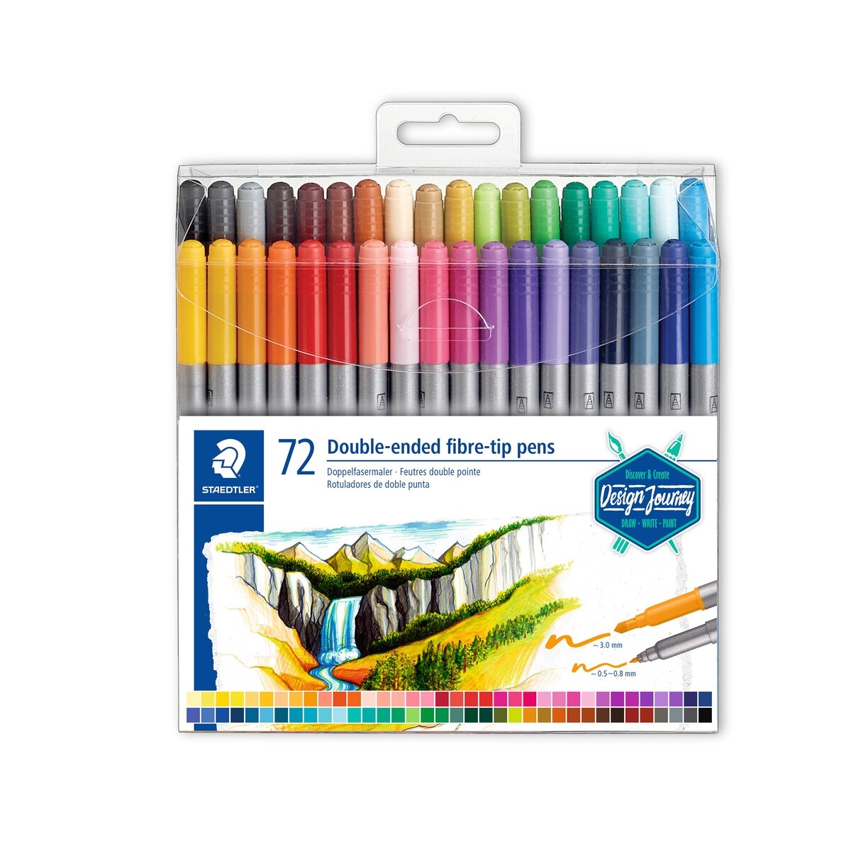 Flomasteriai STAEDTLER, dvipusiai, 72 vnt. Flomasteriai STAEDTLER, dvipusiai, 72 vnt.