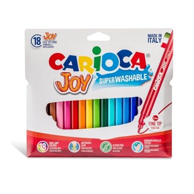 Flomasteriai CARIOCA JOY, 18 vnt. Flomasteriai CARIOCA JOY, 18 vnt.
