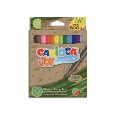 Flomasteriai CARIOCA JOY ECOFAMILY, 12 vnt. Flomasteriai CARIOCA JOY ECOFAMILY, 12 vnt.