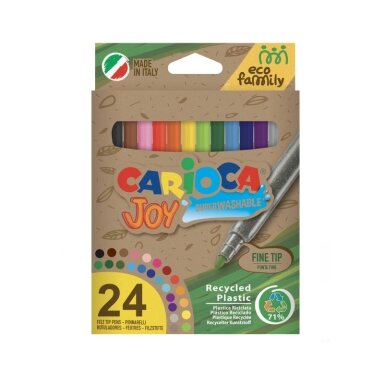 Flomasteriai CARIOCA JOY ECOFAMILY, 24 vnt. Flomasteriai CARIOCA JOY ECOFAMILY, 24 vnt.