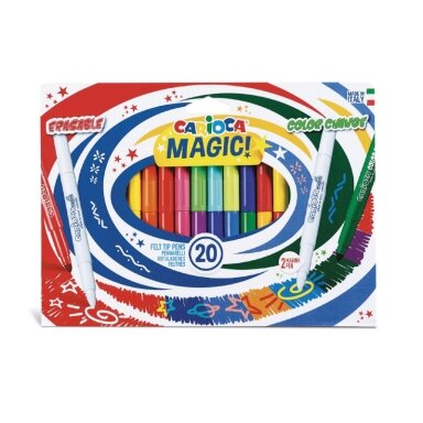 Flomasteriai CARIOCA MAGIC, 20 vnt. + 2 magiški žymekliai